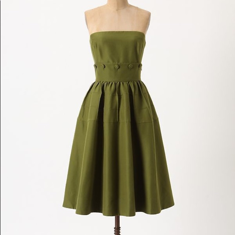 🎉 HOST PICK 🎉 Maeve Green Strapless Dress Size 4